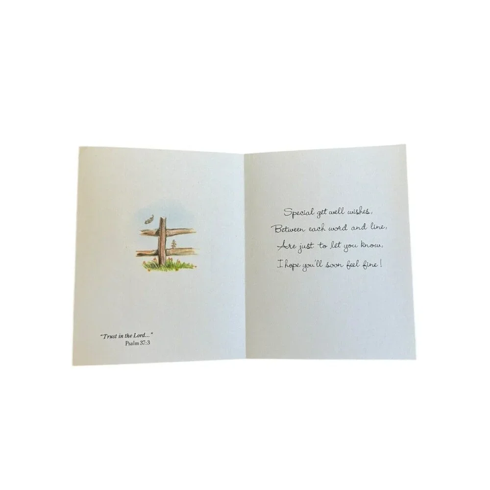 Little Children Greeting‎ Card 1987 with Christian Bible Verses VTG Hummel Style